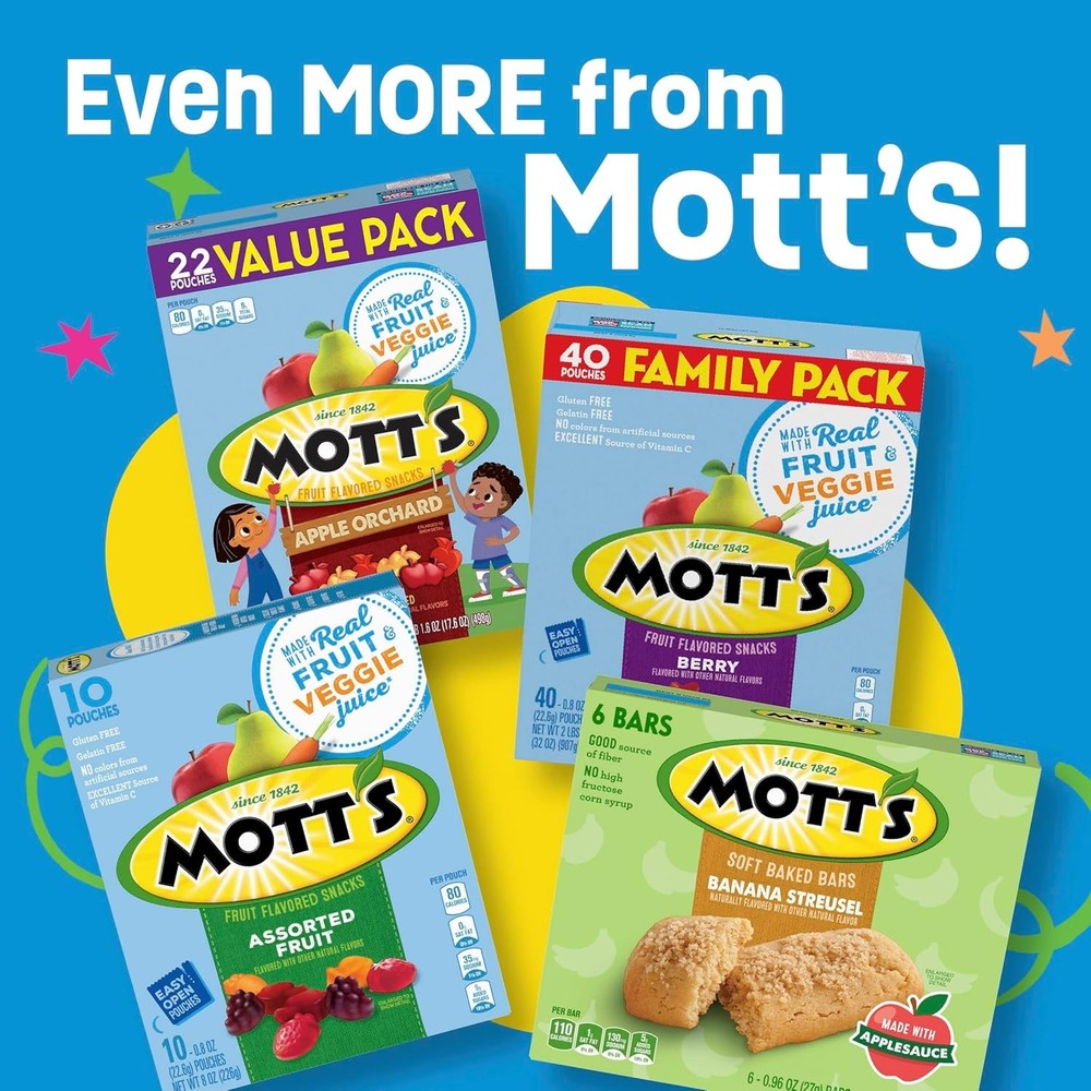 Mott's Assorted Fruit Snacks - 40 Count, Gluten Free