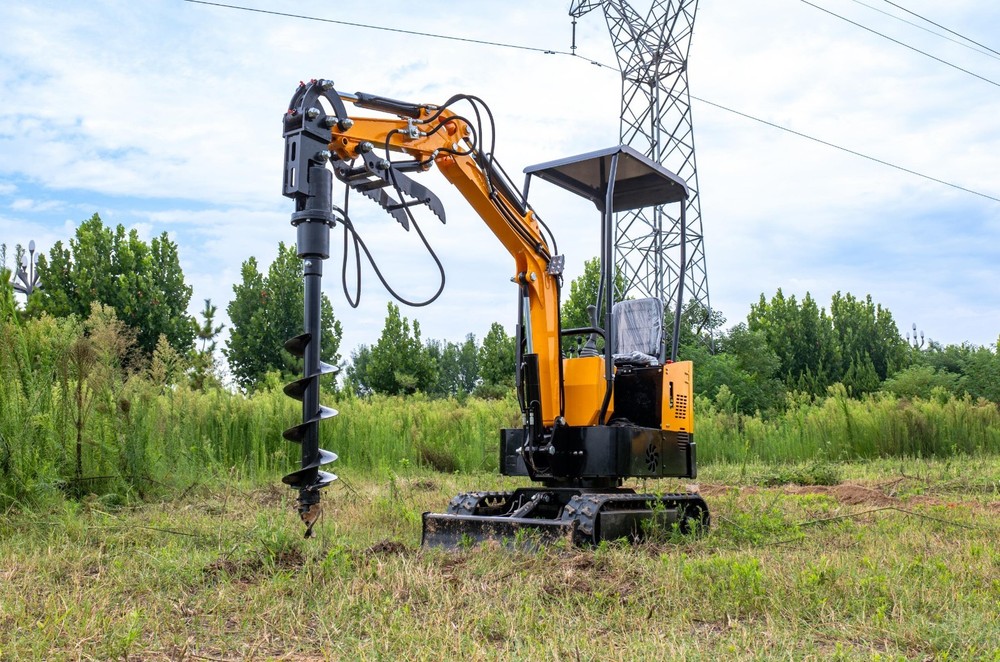 200mm 8inch Diameter Hydraulic Auger Drill Attachment for Mini Excavator