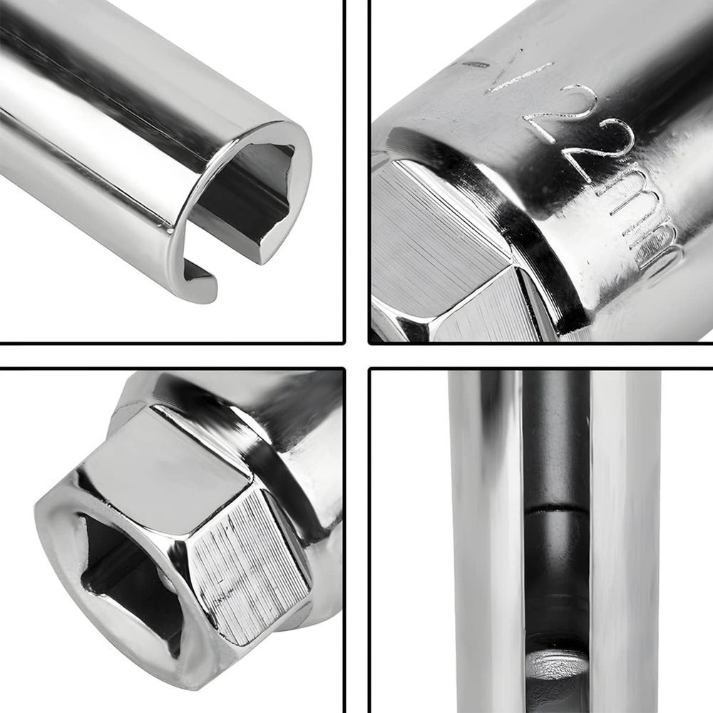 Silver Car Oxygen Sensor Socket 22mm 7/8 in O2 Sensor Removal Tool Universal