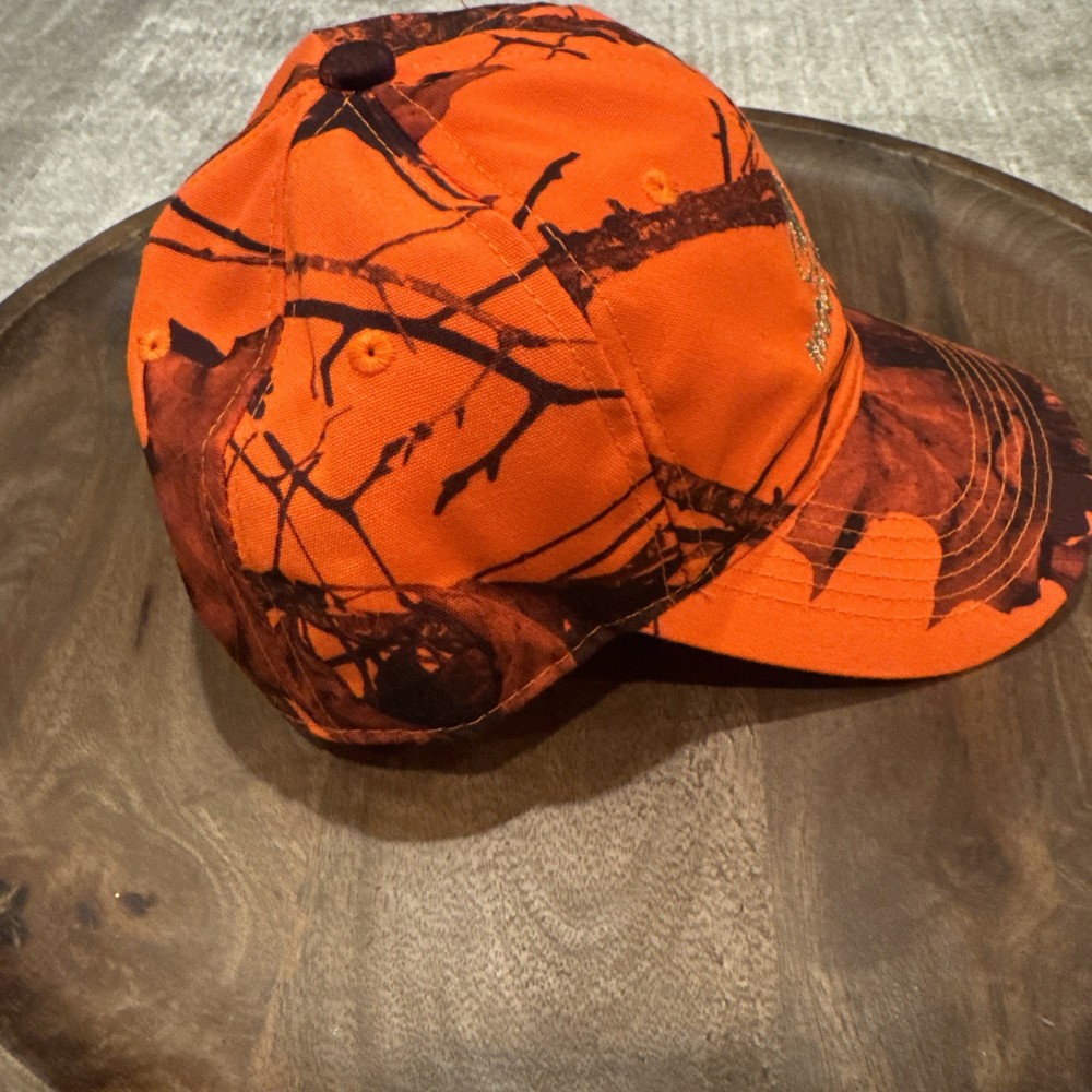 Mossy Oak Blaze Orange Men’s Adjustable Baseball Hat