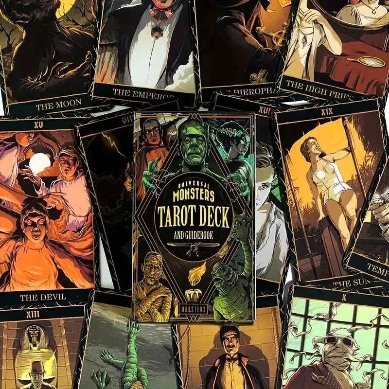 Universal Monsters 78 Card Tarot Deck QR Guidebook Divination Fortune Telling
