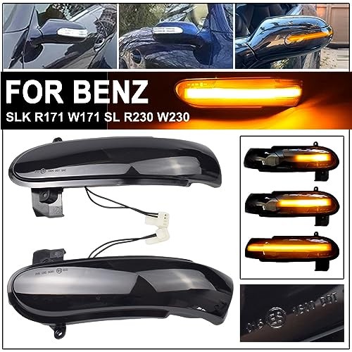 LED Dynamic Side Mirror Sequential Turn Signal Light for Benz Slk Class Black