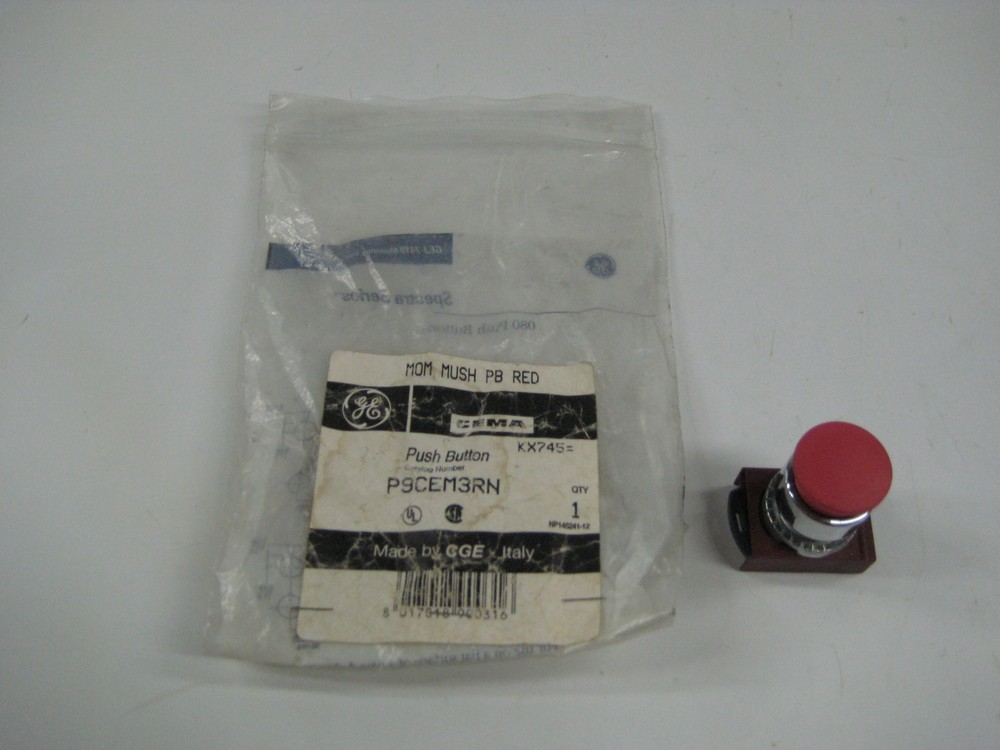 GENERAL ELECTRIC P9CEM3RN PUSHBUTTON RED NSMP