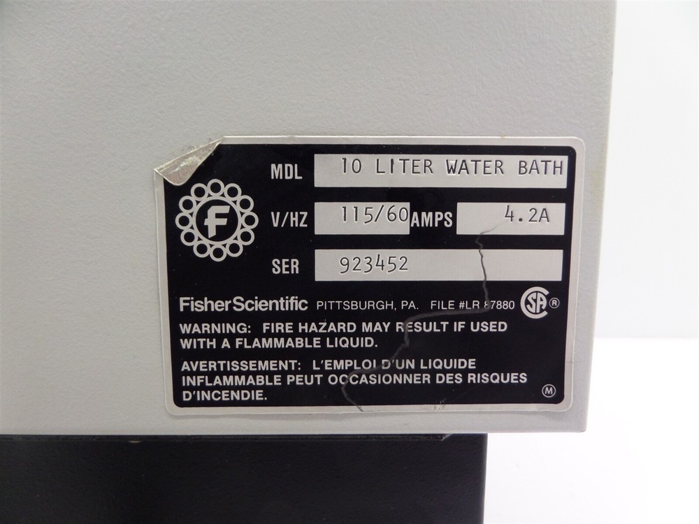 Fisher Scientific 10 Liter Water Bath
