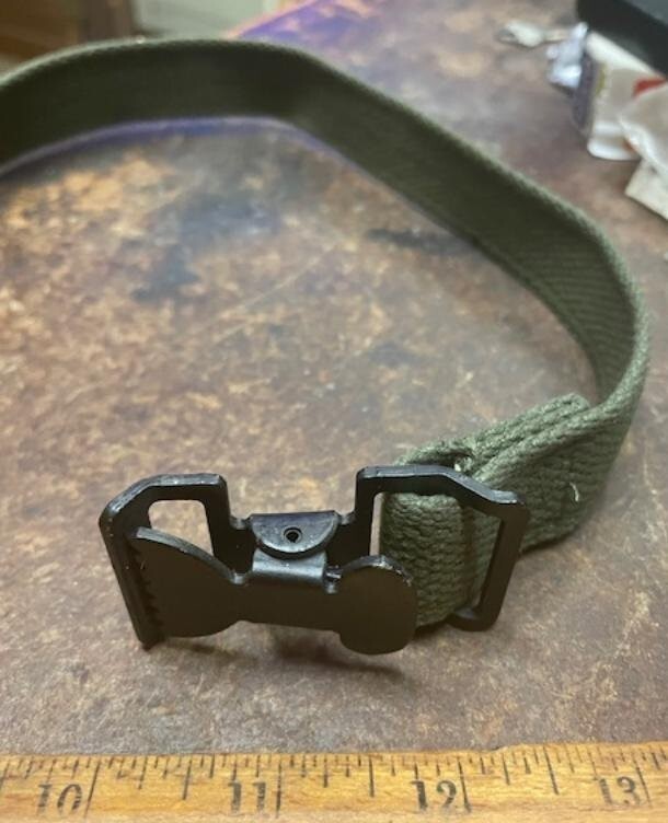 Web Strap with Steel Buckle & Brass Tip (NOS)