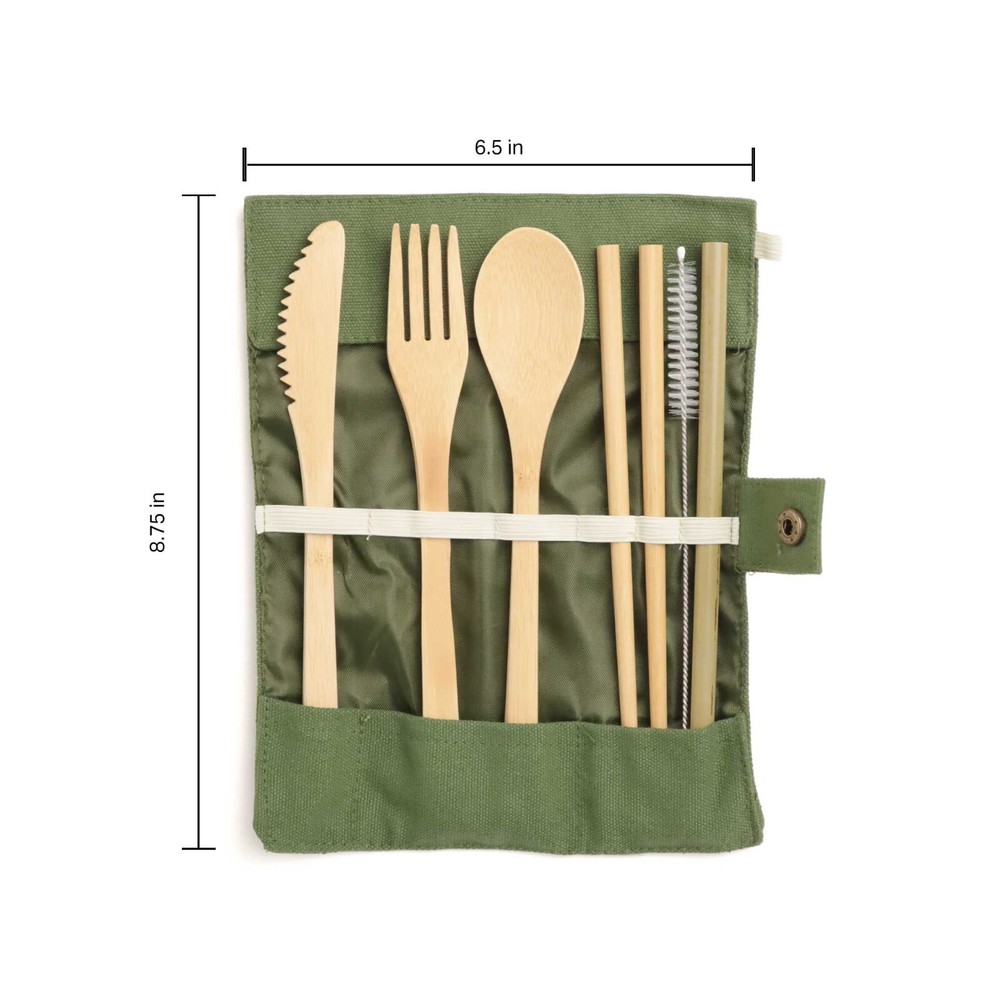 PLANT OATH Bamboo Utensils Set: 4 Pack | Sustainable Gift | Zero Plastic Kitchen