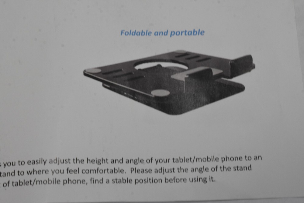 Pristine Screen 360 Degree Rotation Tablet Stand Foldable & Portable Black