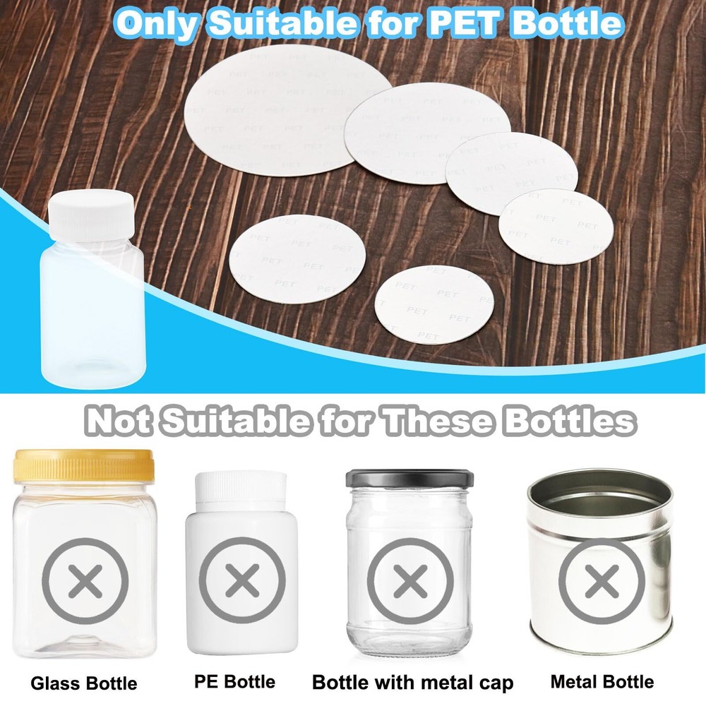 58mm/2.28" Aluminum Foil Cap Liner 300 Pack Resistant Tamper Induction Heat S...