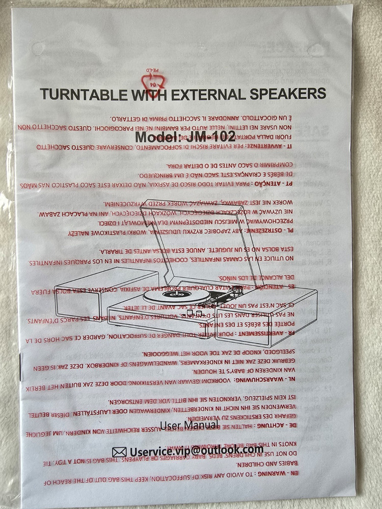 RetroAudio Record Player with 2 ea External Speakers Turntable Bluetooth