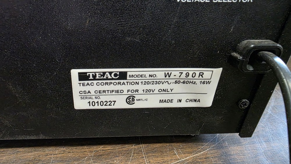 Teac W-790R Double Cassette Deck