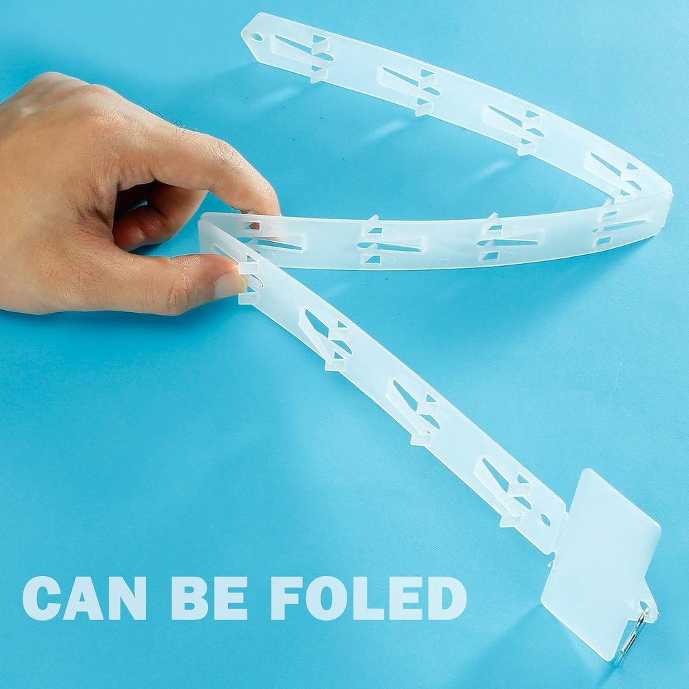 10-Piece Retail Display Strips with Hooks for Organized Merchandise Presentation
