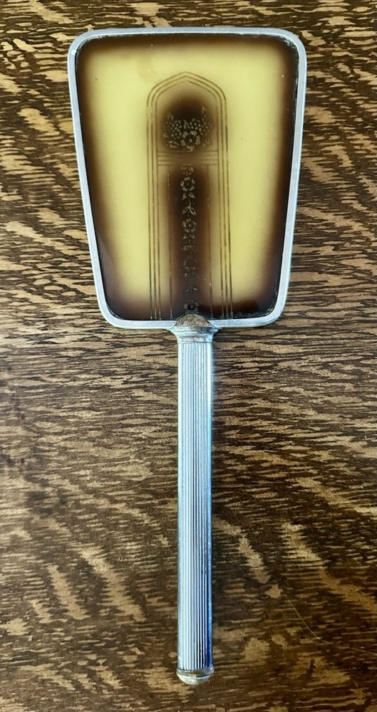 Vintage Antique Old Hand Held Vanity Mirror