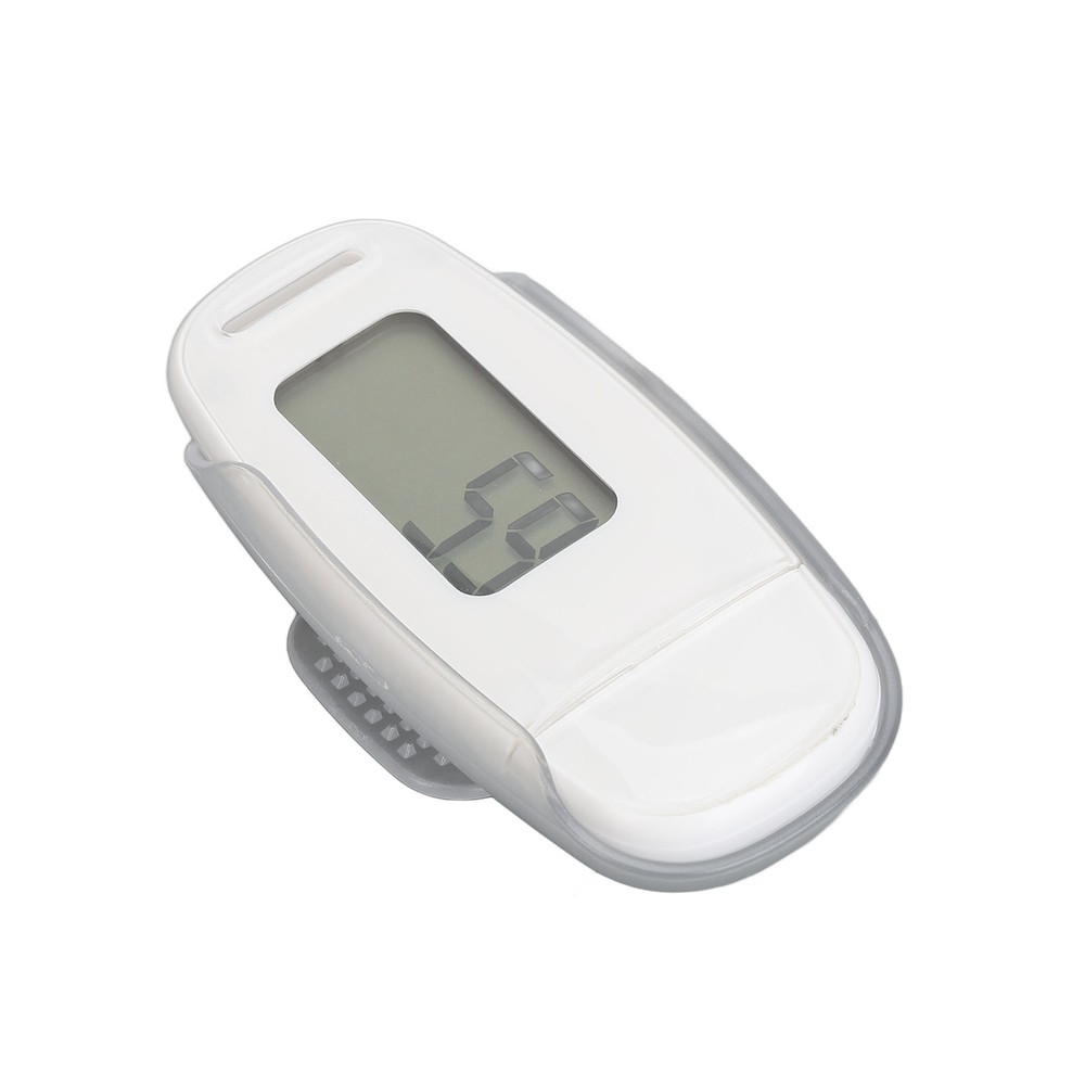 (White)Step Counter Large LCD Screen USB Rechargeable Pedometer W/ Lanyard FF