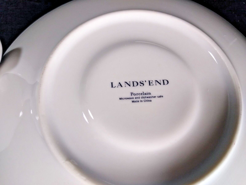 Land's End Grey Rope Cup & Saucer