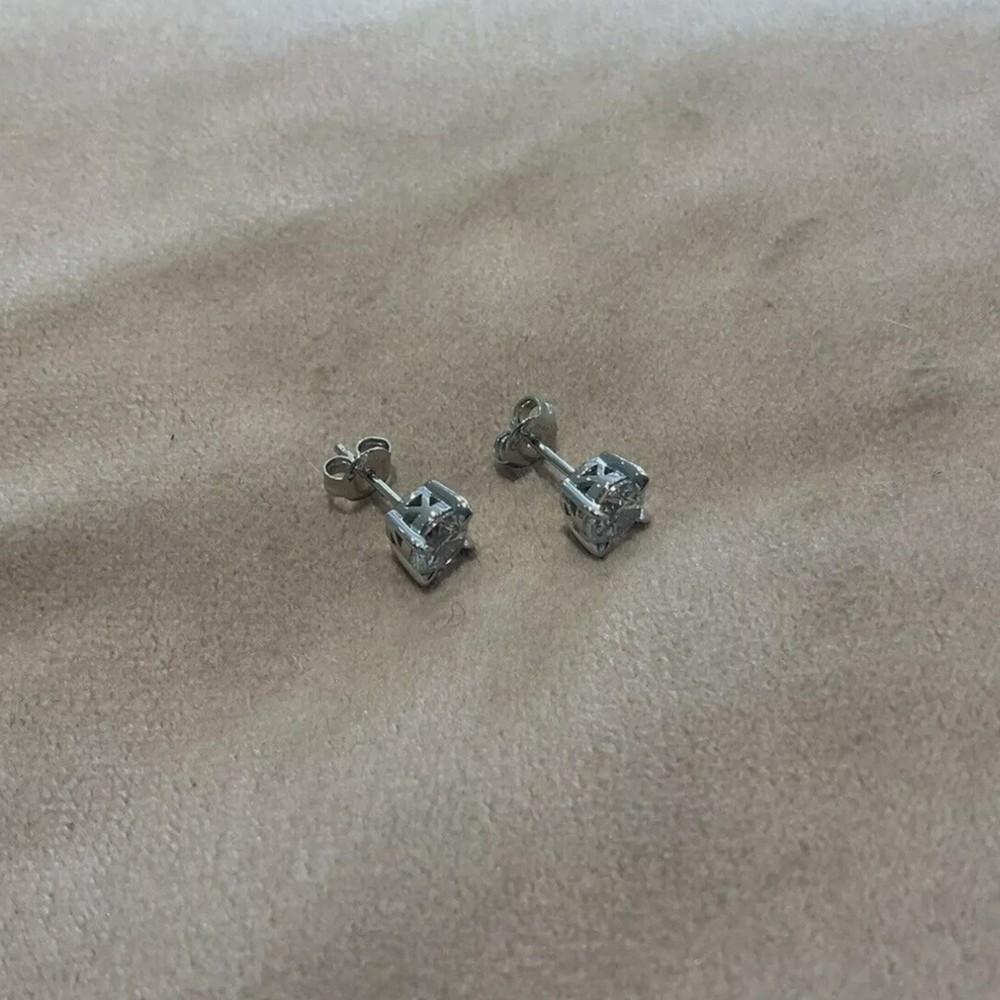 2.0 Ct. Lab Created Diamond Solitaire Stud Earrings 925 Silver