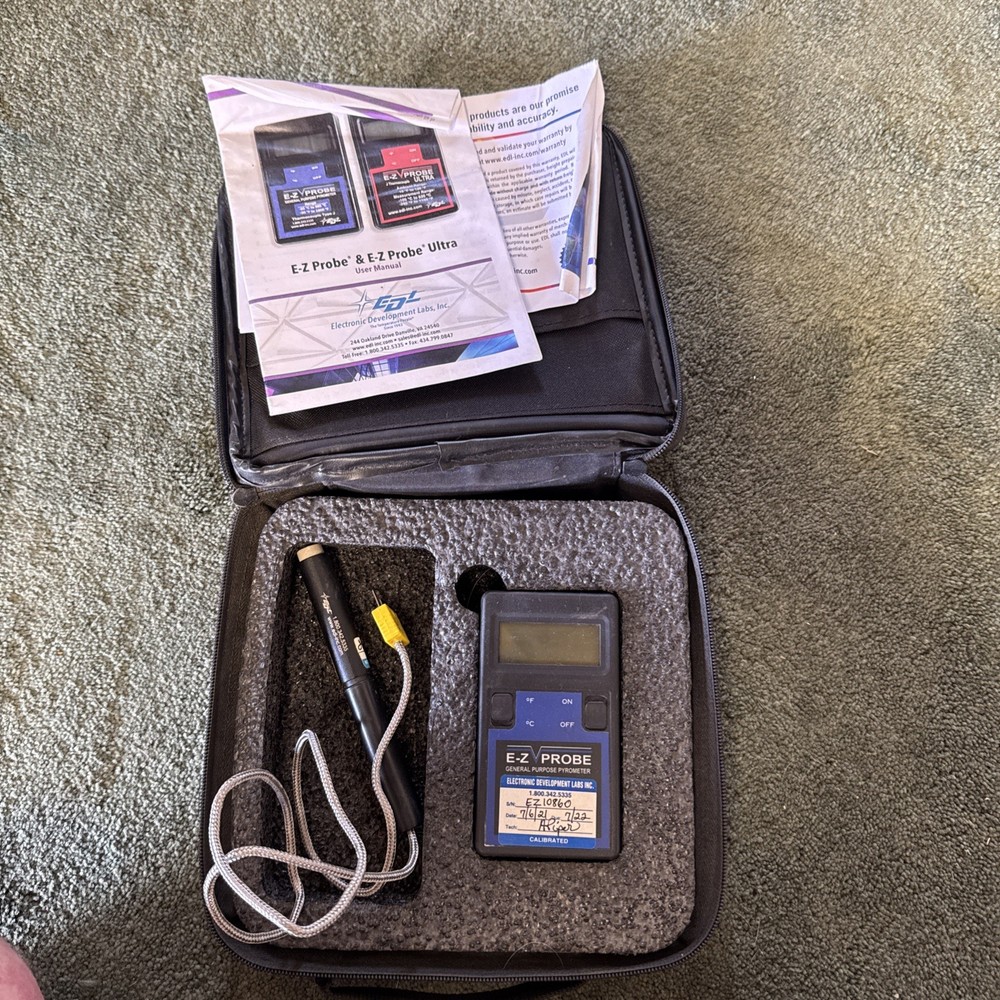 EDL E-Z Probe Digital Pyrometer Thermocouple Type K