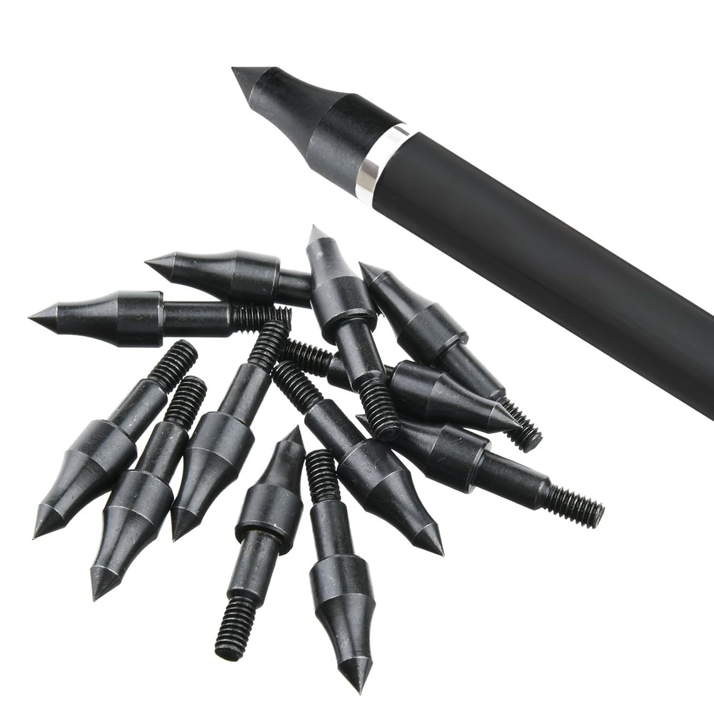 Cosmos 12 Pcs Screw-in Archery Bullet Points Arrow Tips Target...