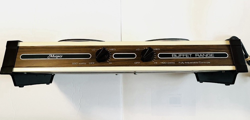 Vintage Munsey Table Top Two Burners Buffet Range - Model 702.