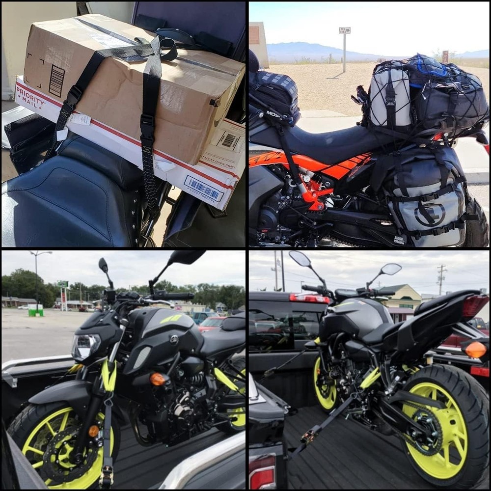 Compact 6 Piece Soft Loop Tie Down Strap Set - 1500 lbs Capacity, Easy Storage