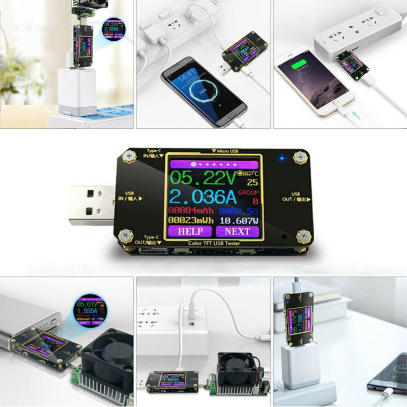 USB Power Meter Tester LCD Display Current Multimeter Voltmeter Detectors NEW US