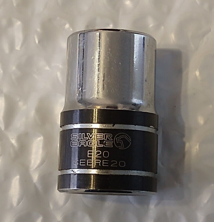 MATCO TOOLS "SILVER EAGLE" SEBRE20, 1/2" DRIVE, E20 INVERTED TORX SOCKET.
