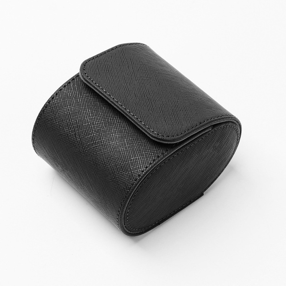1x PU Leather Watch Storage Case Dustproof Protection Box Single Presentation