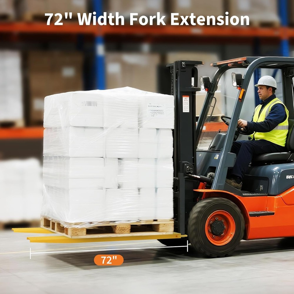 Forklift Extensions 72" Fork Extensions 4.5" Width Heavy Duty Steel Pallet Fork