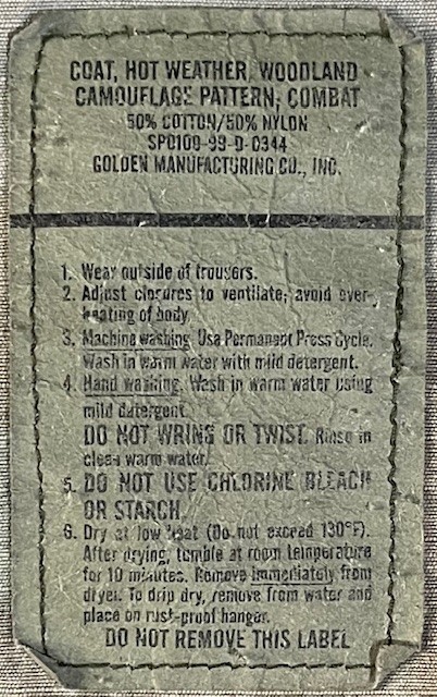 Authentic, Military, USAF, BDU, Men’s Medium Short,Camouflage, Pattern, Coat