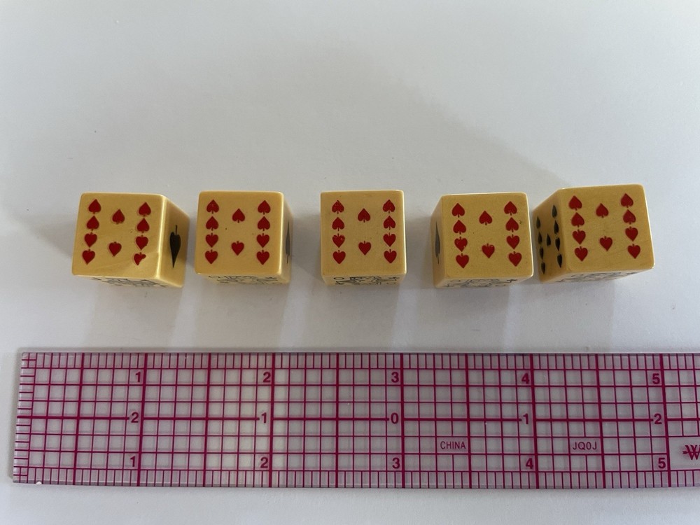 Vintage Poker Dice Crisloid