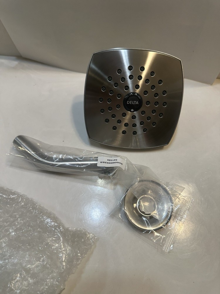 Brushed nickel shower head single spray