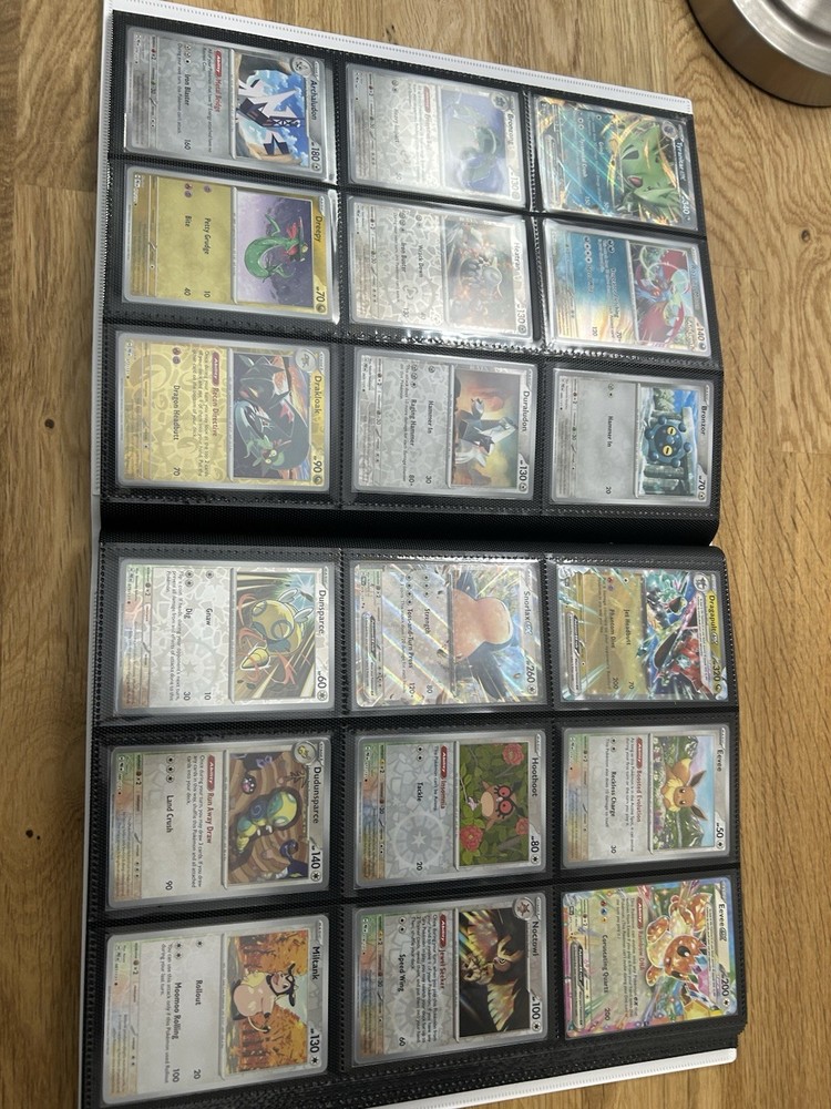 Prismatic Evolutions Complete Master Base Set, Reverse Holo, EX A-Spec W/ Binder