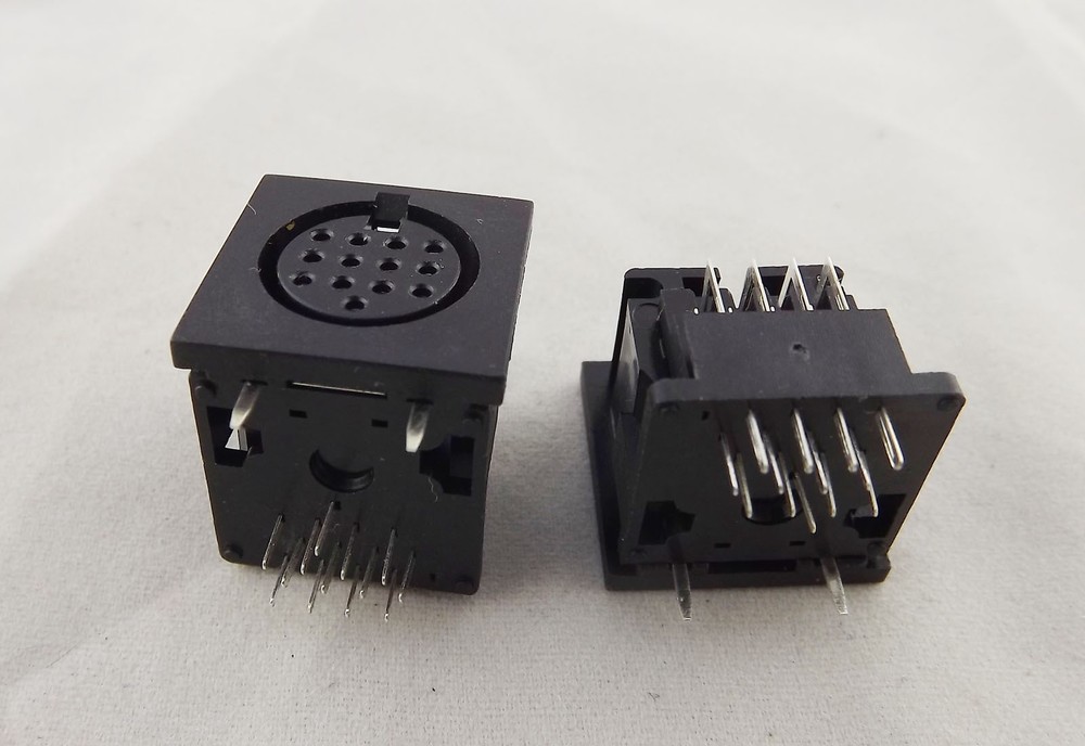 1pcs DIN 13 Pin Circular Jack Female Panel Mount PCB Mount Connector Adapter