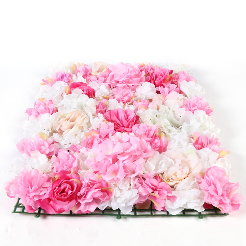 20Pcs Artificial Flower Wall Artificial Rose Panel for Wedding Proposal Venue
