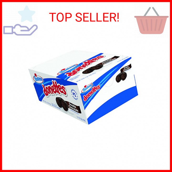 Hostess Donettes Mini Donuts, Double Chocolate, 3 Ounce, 10 Count