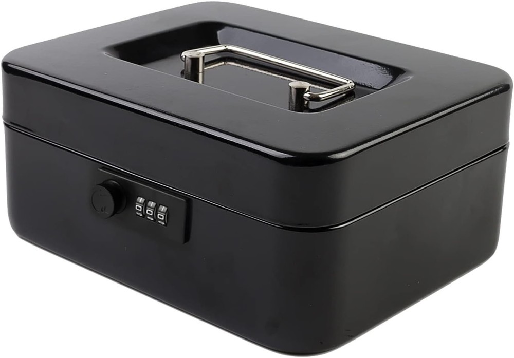 Medium Cash Box with Combination Lock - Portable Safe Storage for Valuables