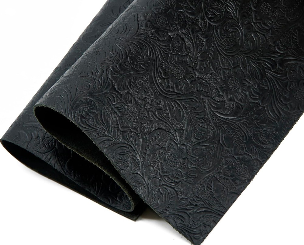 Bump Texture Tooling Leather Sheets Plain Geometric 6x12, Pattern | Black