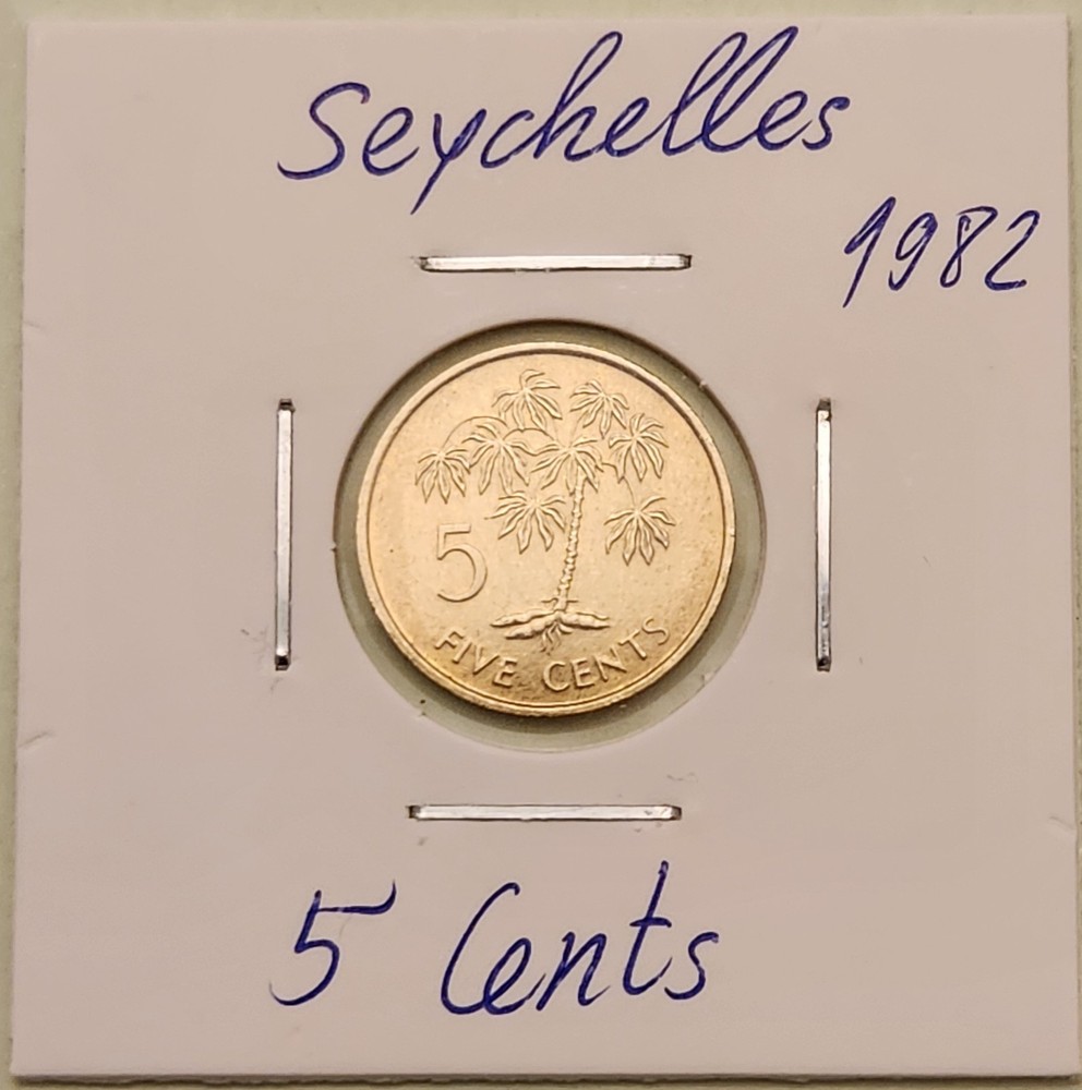 Seychelles coin, 5 Cent, 1982
