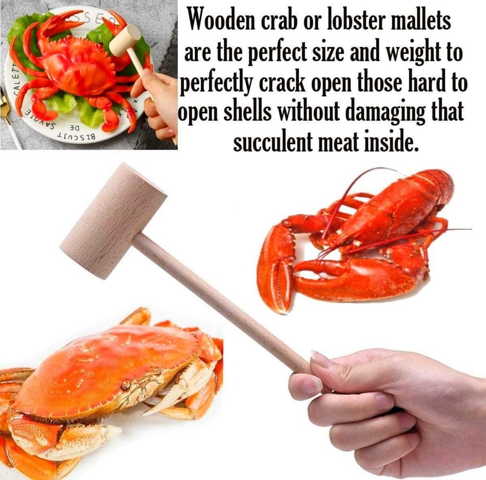 19 Pcs Seafood Tools Set, Crab Crackers And Tools Set, Include 4 Crab Crackers,