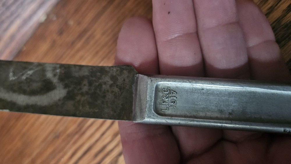 Original WWI US LF&C Mess Kit Knife WW1 1917 Dated