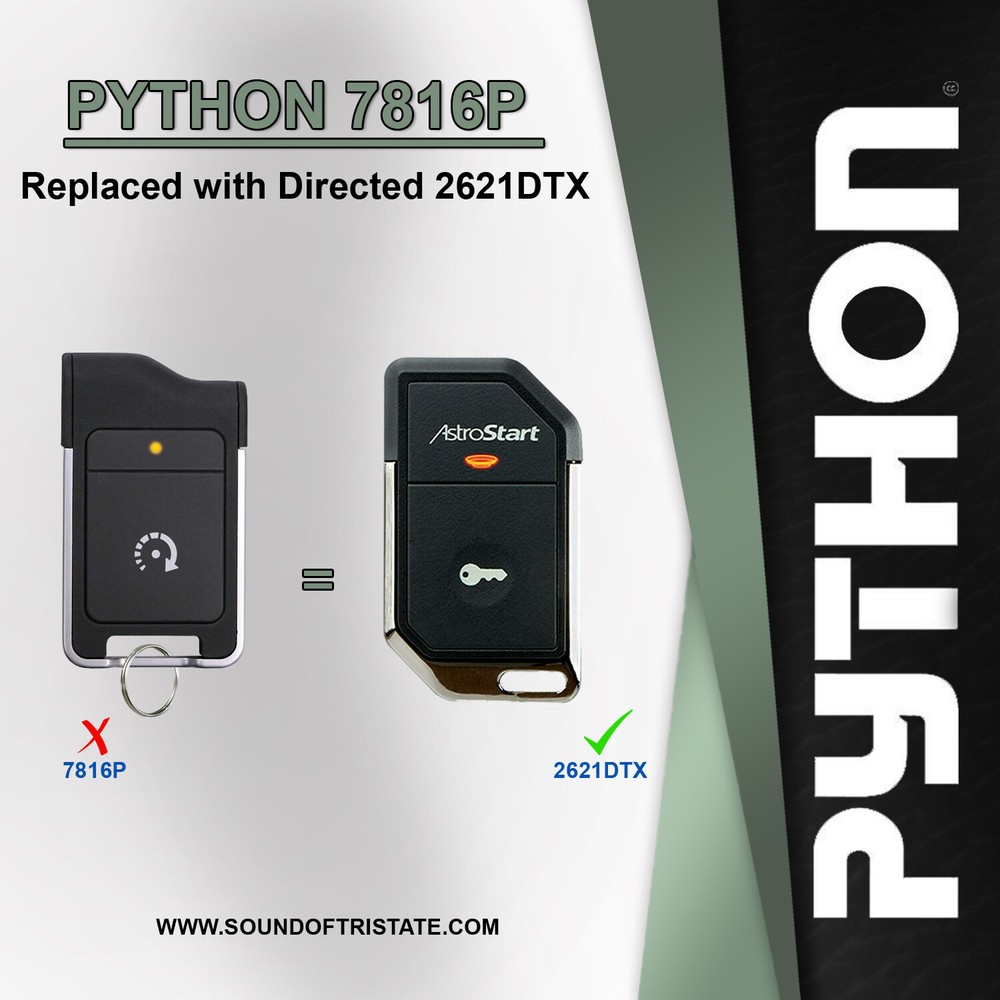 Python 7816P 2-way Remote Control for 4203 4205 4218 Remote Start 2621DTX