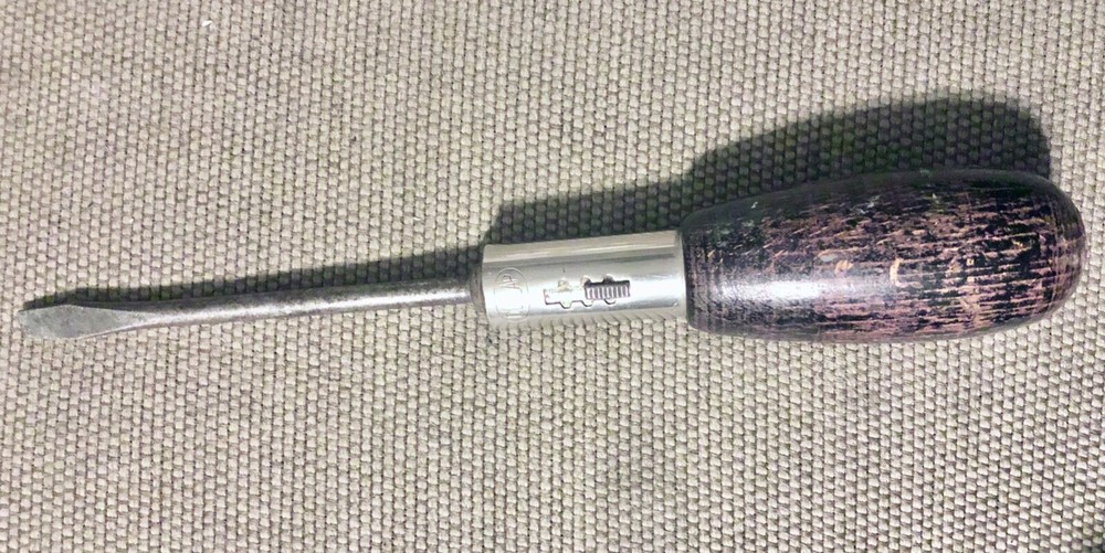 Dunlap Ratcheting 1/4" Flat Screwdriver - Made In Germany