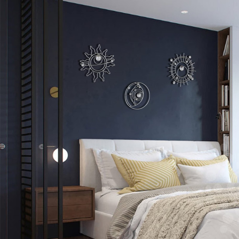 Silver Mirrors Wall Decor 2 Sets