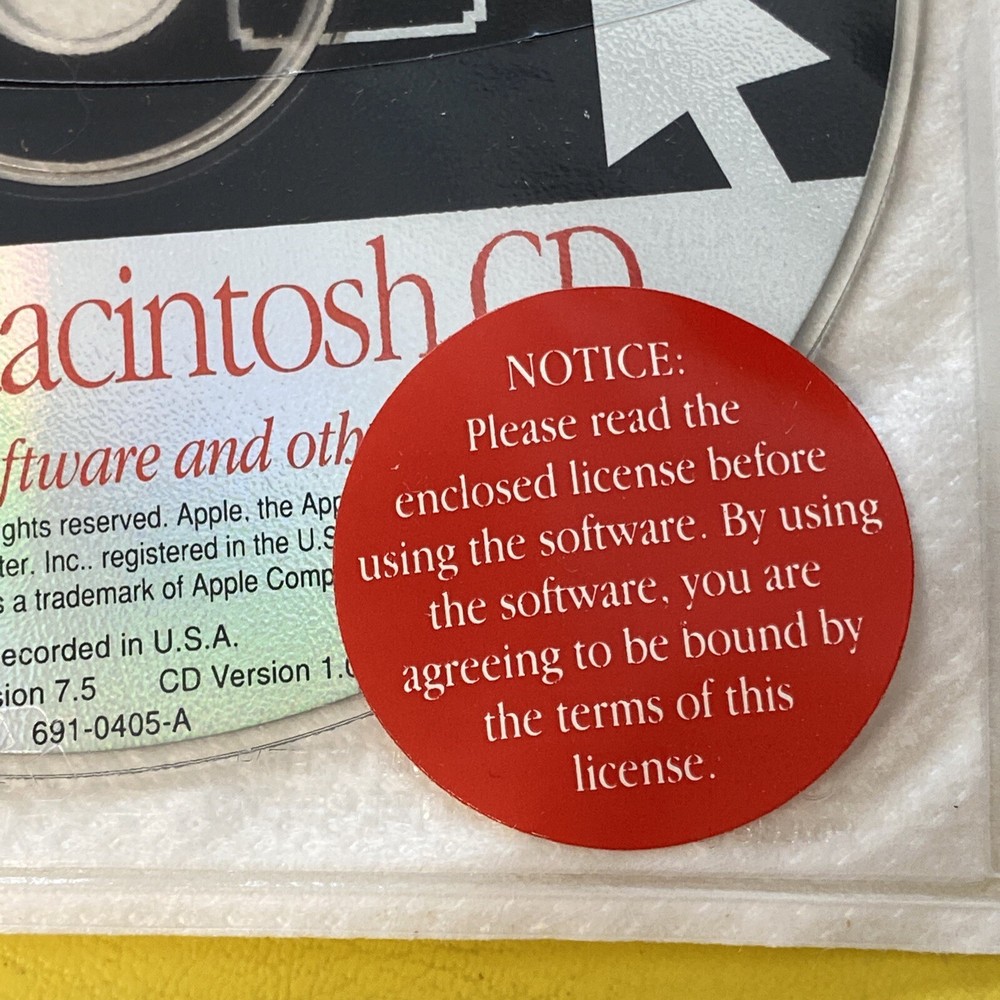 Vintage 1995 Apple Power Macintosh 5200/75 Version 1.0 Software Install CD