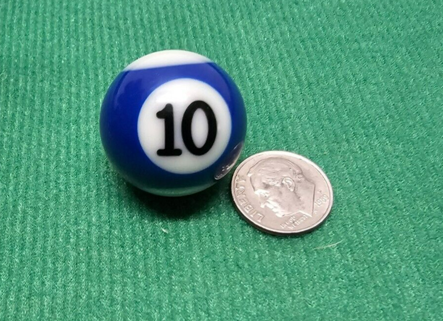 Replacement Mini Billiards Pool Ball 1" Ball Number #10 Stripe Blue Tiny *