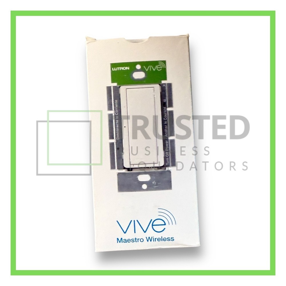 Lutron MRF2S-8S-DV-WH Maestro Vive Wireless Light Switch Dual Voltage White