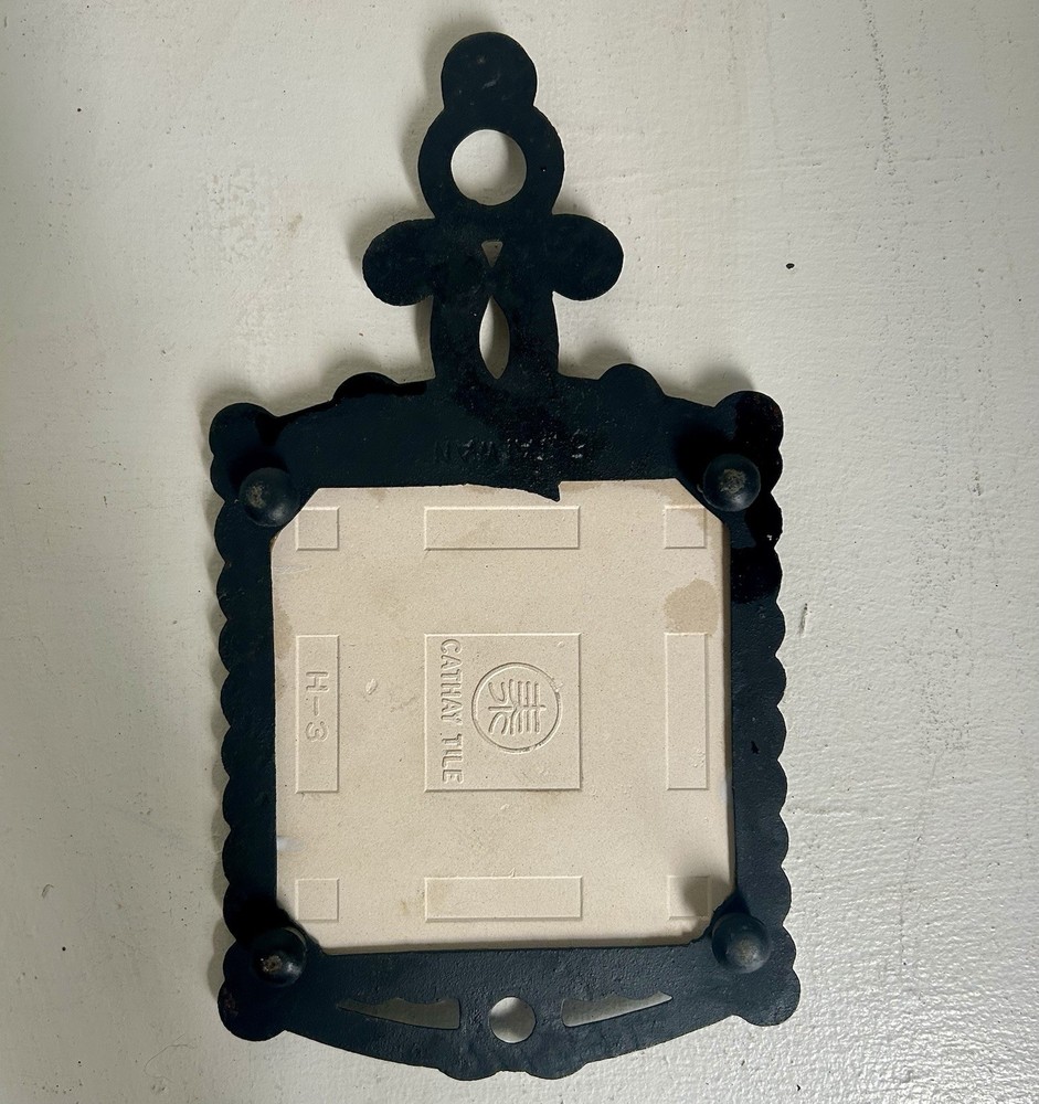 Vintage Ceramic Fruit Tile Trivet Japan