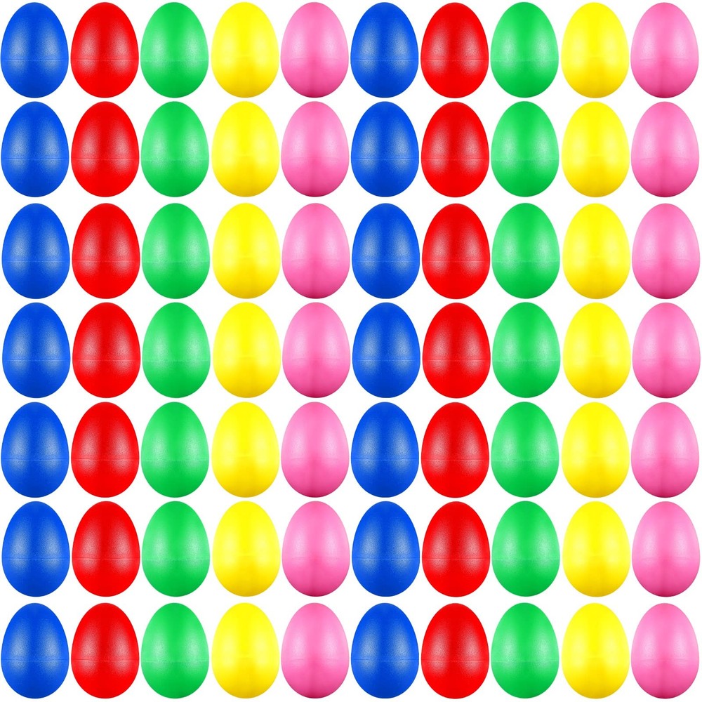 100 Pieces Egg Shakers Musical Instruments Percussion Maracas Egg For
