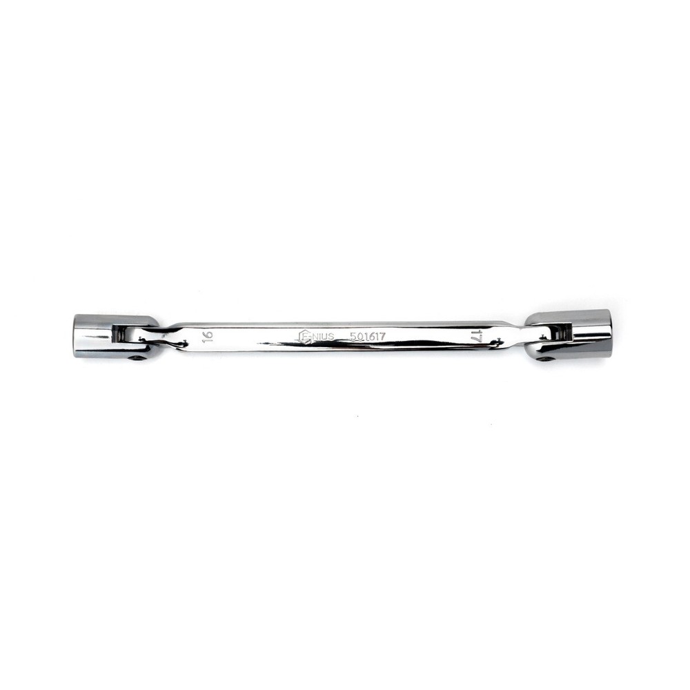 Genius Tools Double Flexible Socket Wrenches -Mirror Finish 16 x 17 mm - 501617