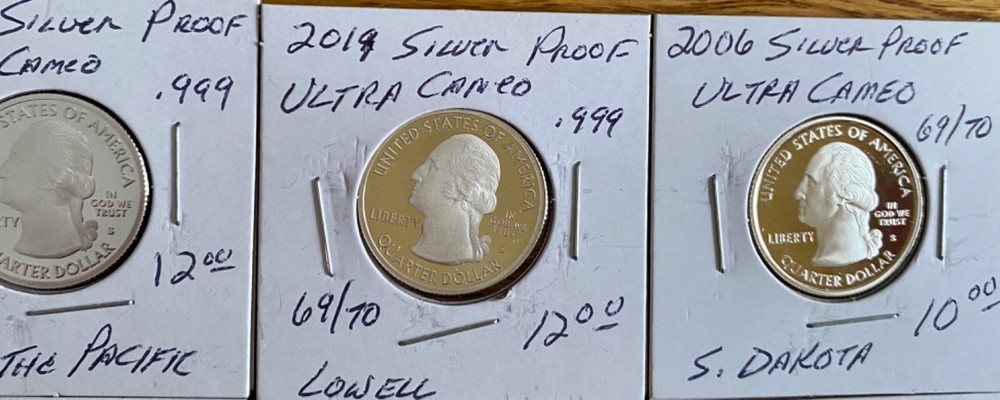 13 Silver Proof Quarters