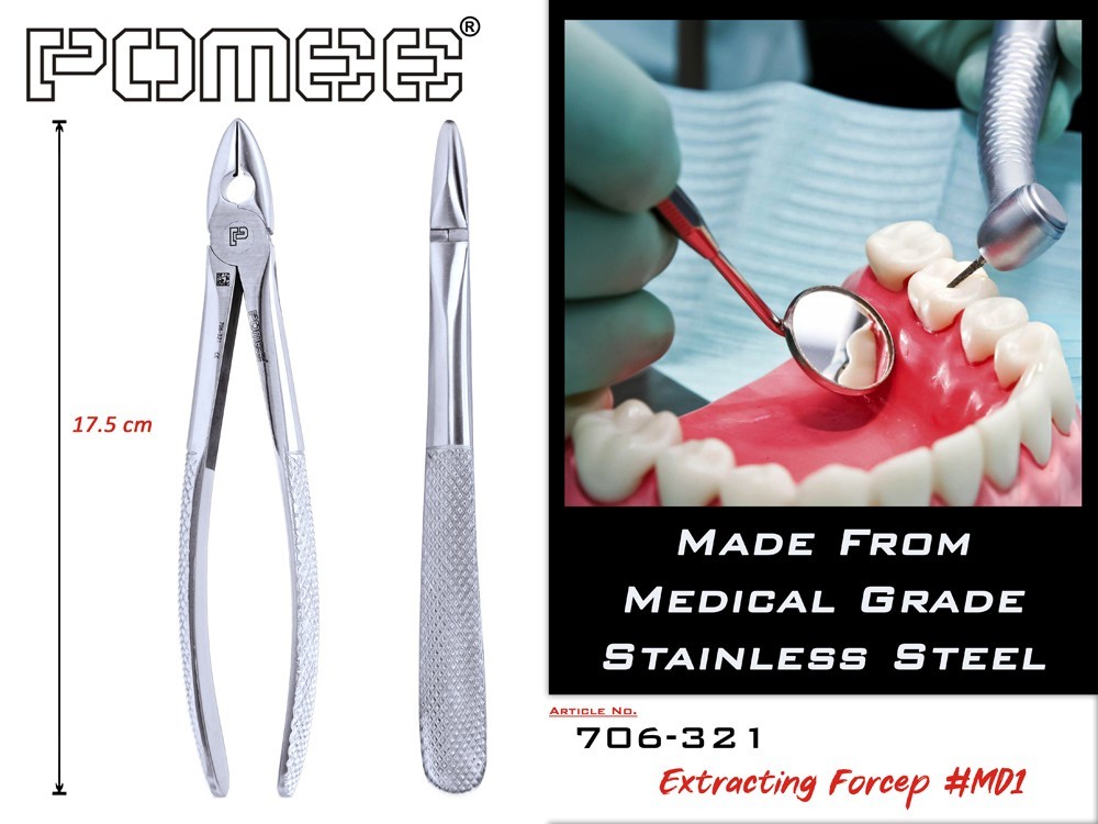 Pomee USA Extracting Forcep #MD1 Universal Upper Central Lateral Cuspid Bicuspid